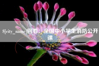 启东回看：全国中小学生消防公开课