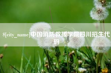 启东中国消防救援学院四川招生代码