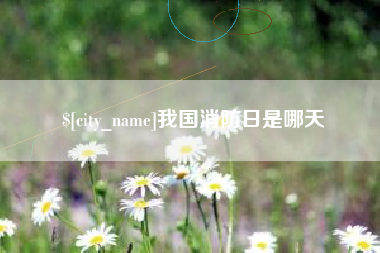 启东我国消防日是哪天