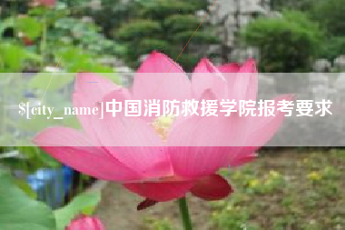 启东中国消防救援学院报考要求