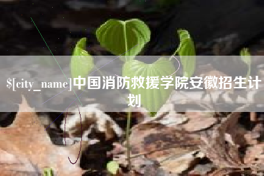 启东中国消防救援学院安徽招生计划