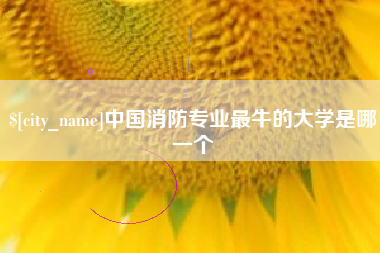 启东中国消防专业最牛的大学是哪一个