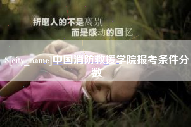 启东中国消防救援学院报考条件分数