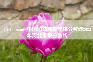 启东中国消防救援学院分数线2023年河北录取分数线