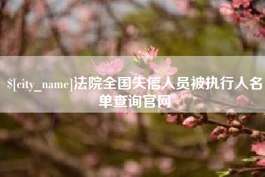 启东法院全国失信人员被执行人名单查询官网