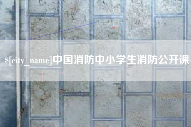 启东中国消防中小学生消防公开课