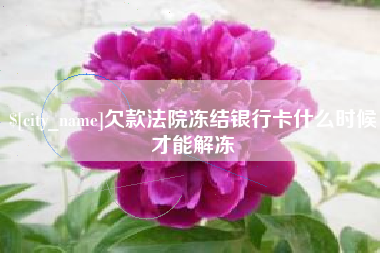 启东欠款法院冻结银行卡什么时候才能解冻