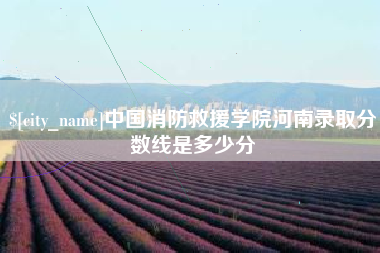 启东中国消防救援学院河南录取分数线是多少分