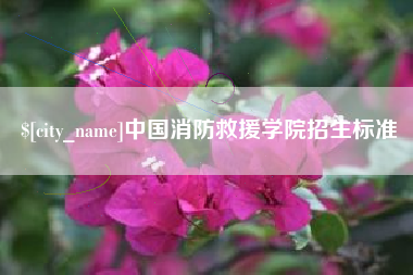 启东中国消防救援学院招生标准