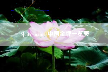 启东中国金牌一览表