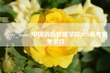 启东中国消防救援学院2020高考报考条件