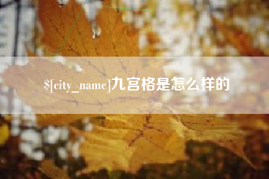 启东九宫格是怎么样的