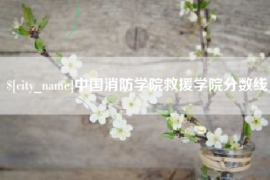 启东中国消防学院救援学院分数线